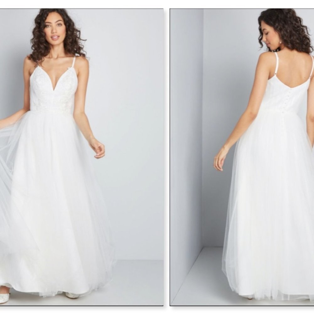 ModCloth Chi Chi London Bridal Lasting Dedication Maxi Wedding Dress NEW